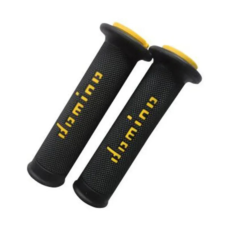 Universal Motorcycle Handlebar Domino Grips — Anti-Slip Rubber Gel (22mm & 24mm)