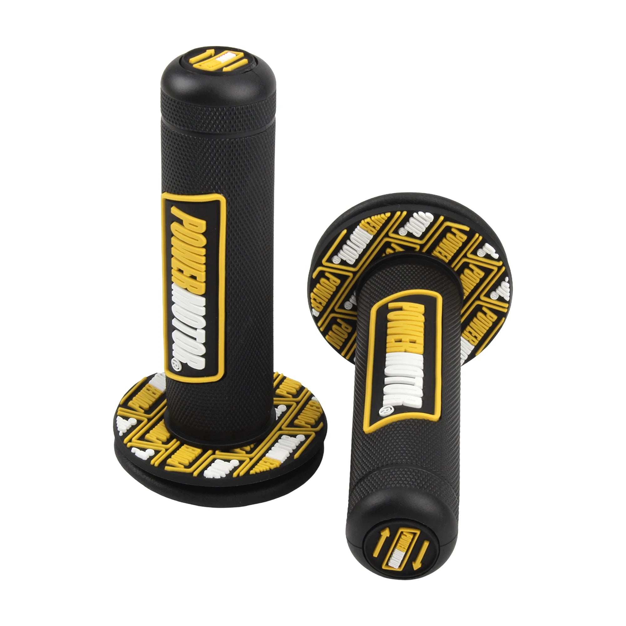 Motorcycle Handlebar Grips — Rubber Gel, Universal Fit (22mm & 24mm)