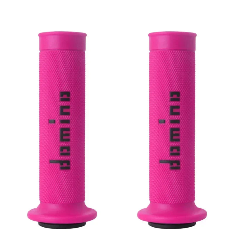 Universal Motorcycle Handlebar Domino Grips — Anti-Slip Rubber Gel (22mm & 24mm)
