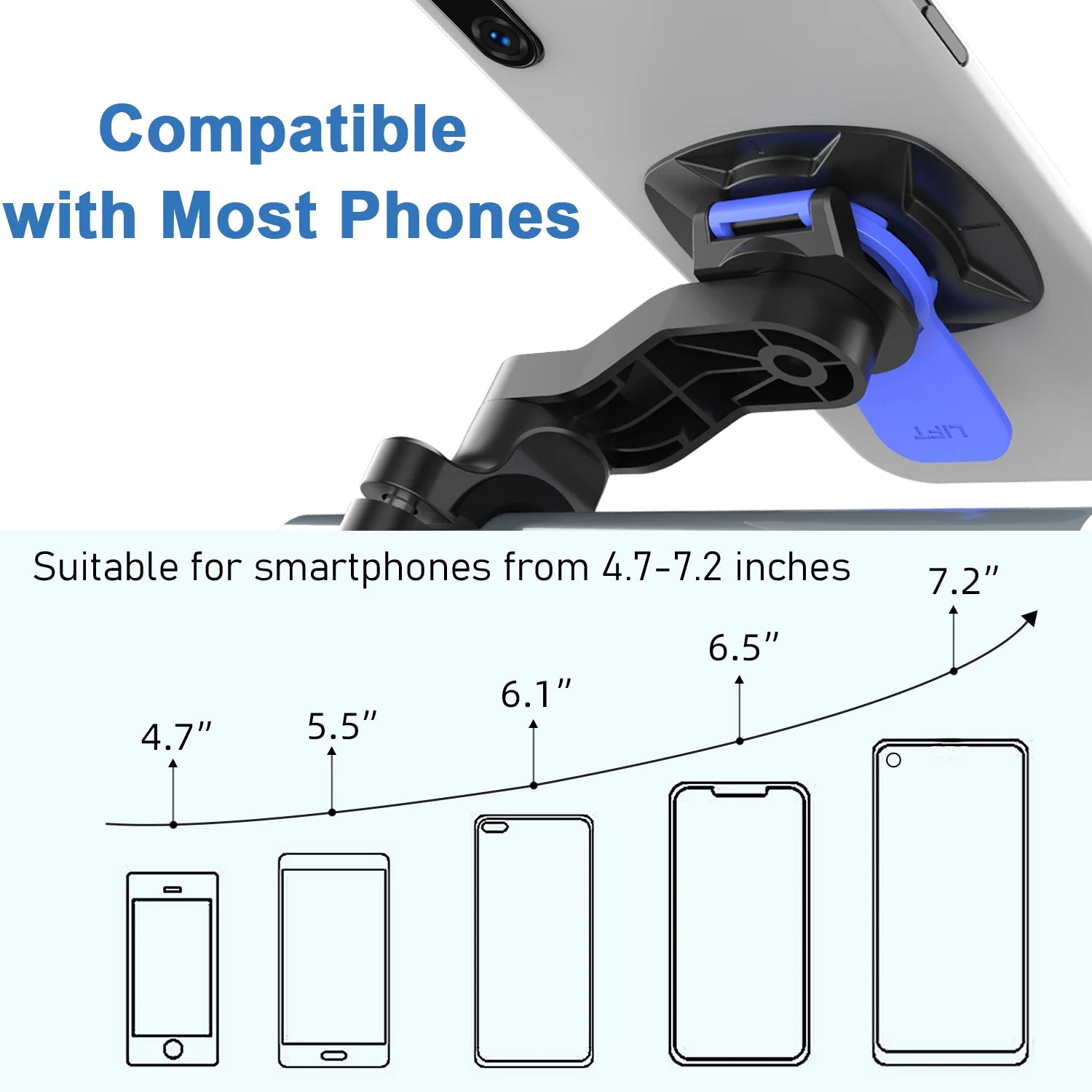360° Motorcycle Phone Mount – Universal Handlebar Holder