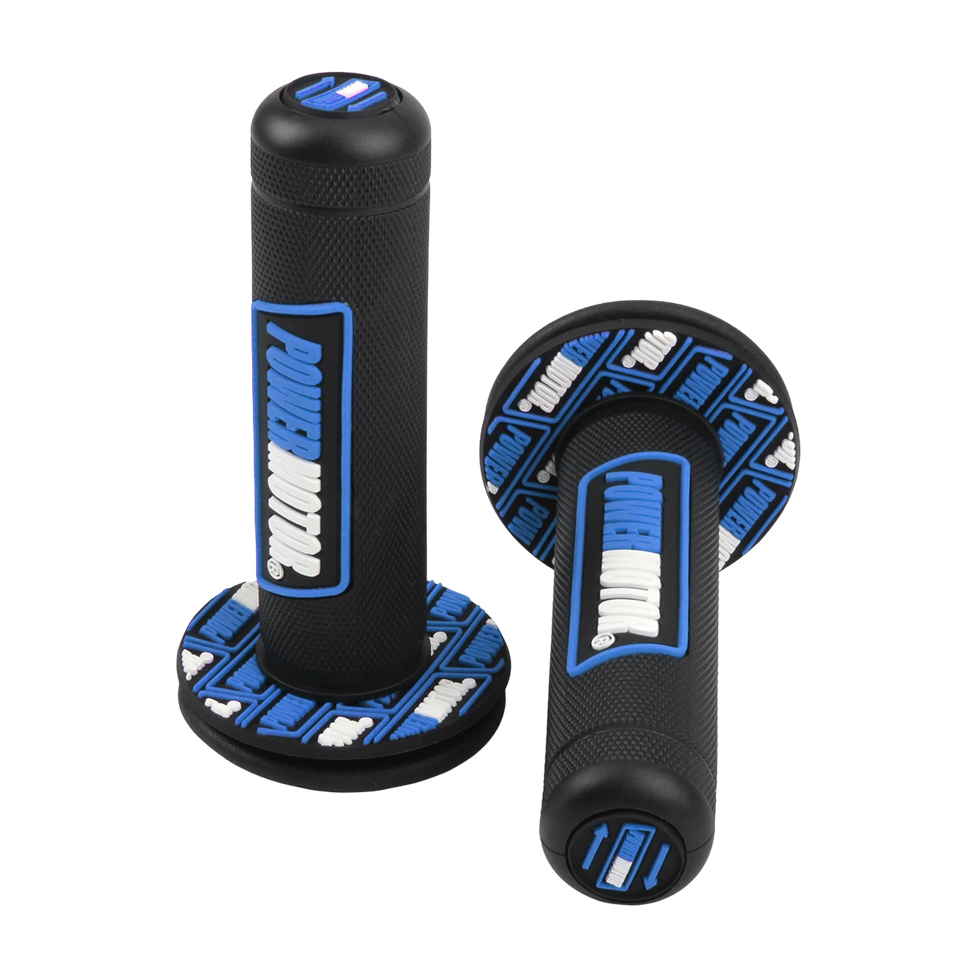 Motorcycle Handlebar Grips — Rubber Gel, Universal Fit (22mm & 24mm)