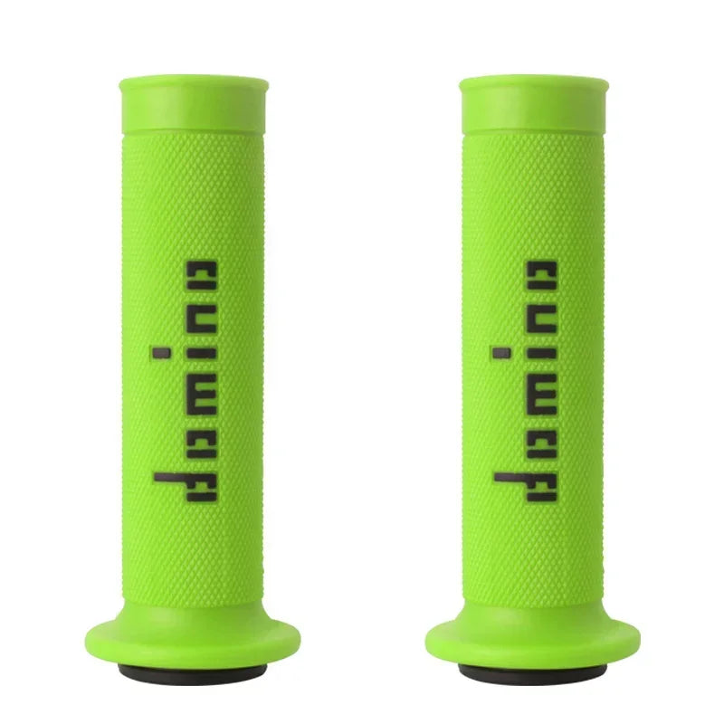 Universal Motorcycle Handlebar Domino Grips — Anti-Slip Rubber Gel (22mm & 24mm)