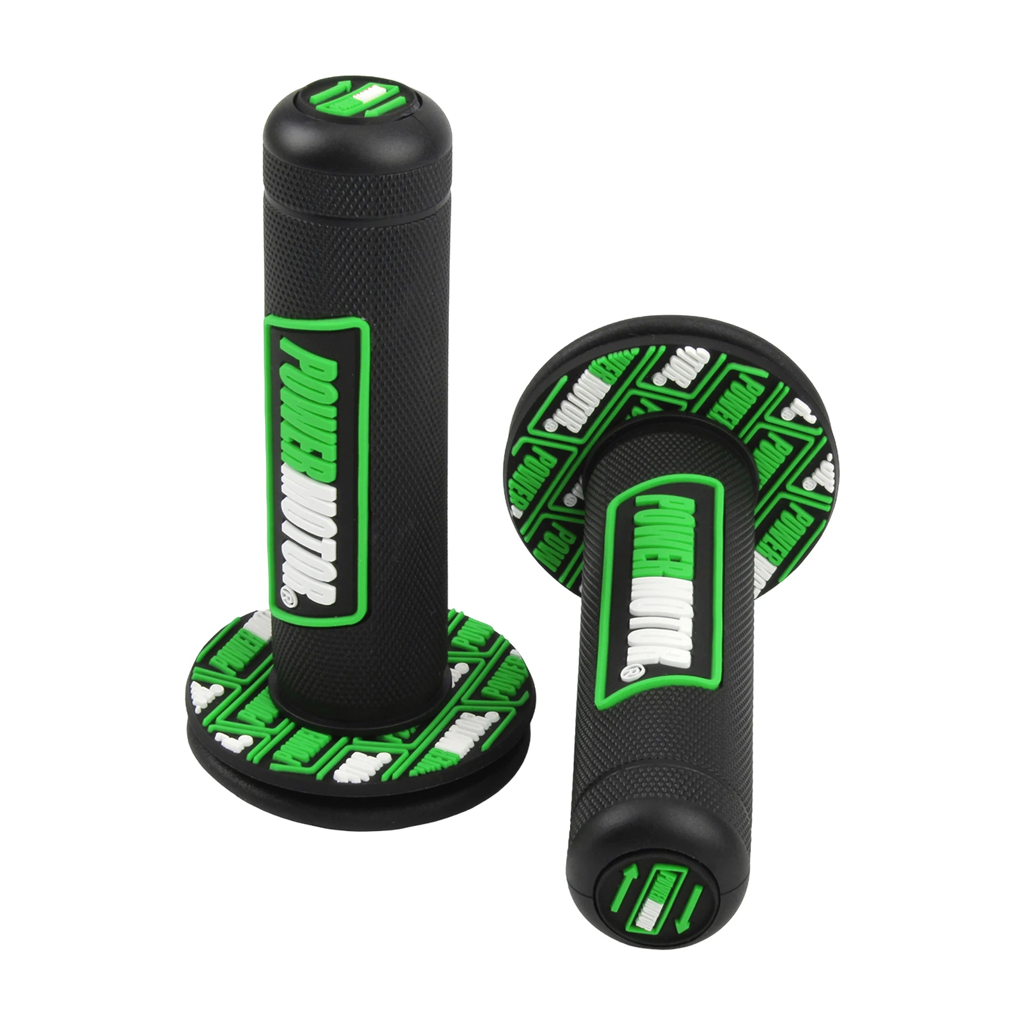 Motorcycle Handlebar Grips — Rubber Gel, Universal Fit (22mm & 24mm)