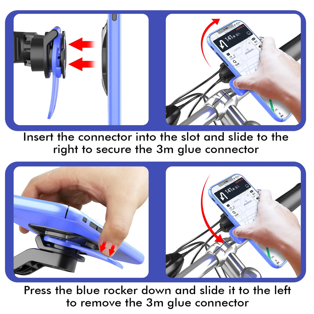 360° Motorcycle Phone Mount – Universal Handlebar Holder
