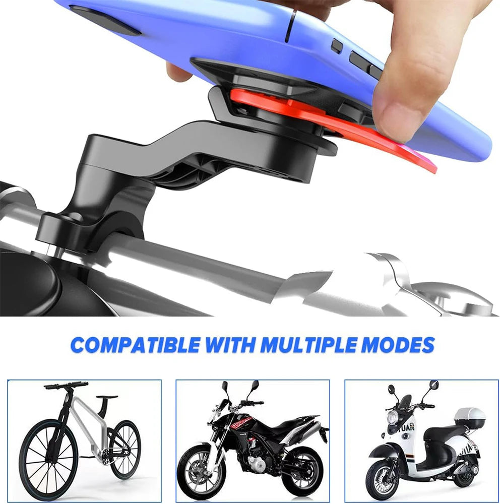 360° Motorcycle Phone Mount – Universal Handlebar Holder