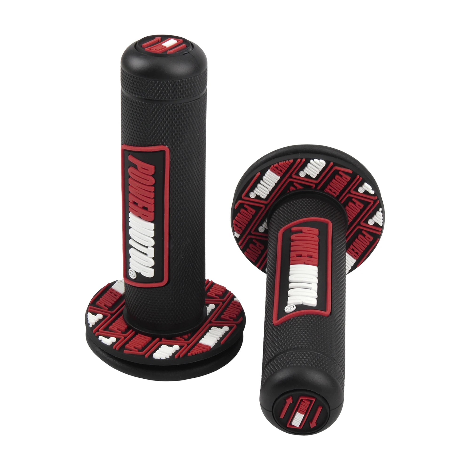 Motorcycle Handlebar Grips — Rubber Gel, Universal Fit (22mm & 24mm)