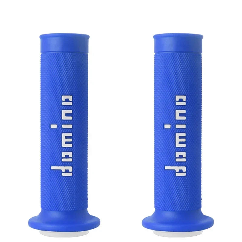 Universal Motorcycle Handlebar Domino Grips — Anti-Slip Rubber Gel (22mm & 24mm)