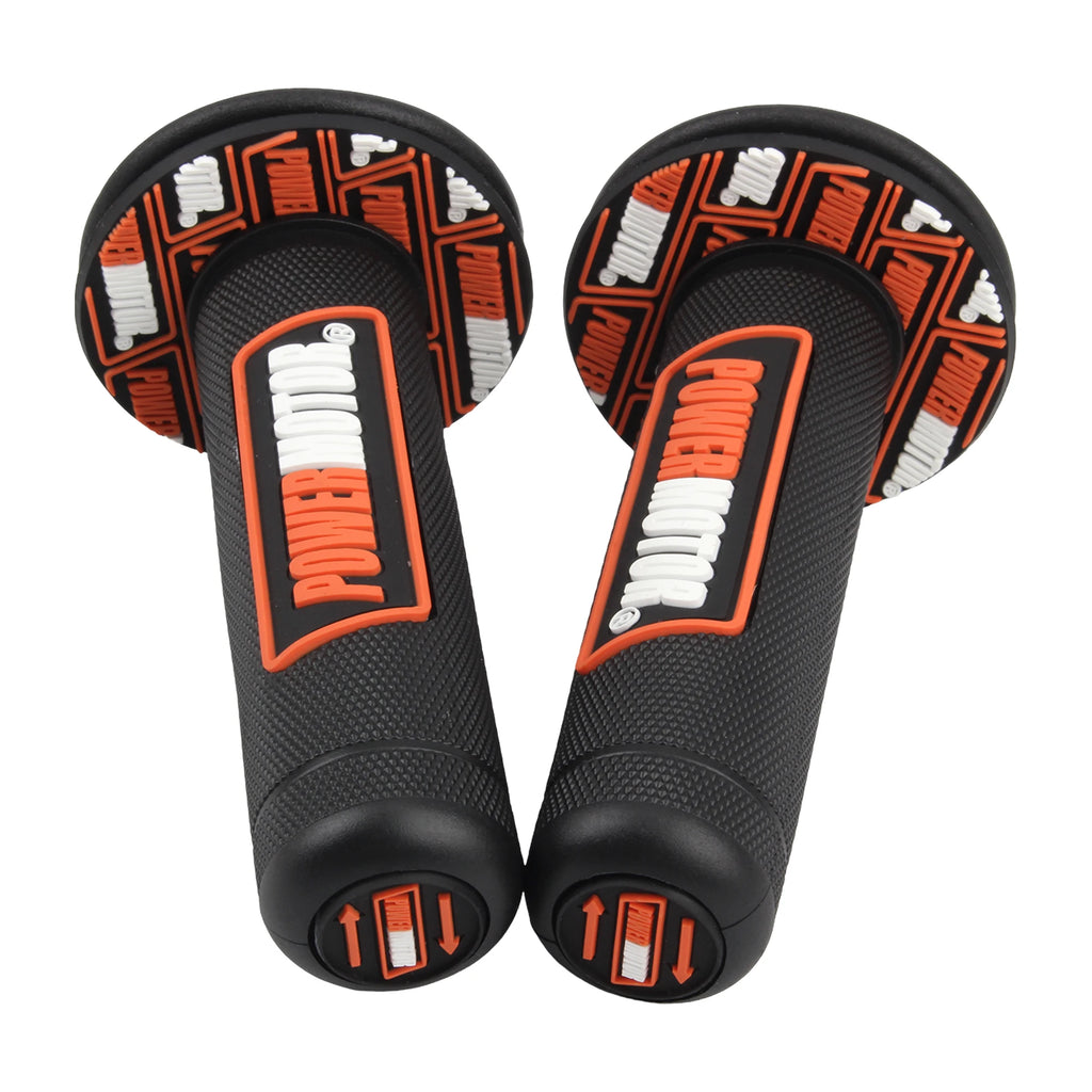 Motorcycle Handlebar Grips — Rubber Gel, Universal Fit (22mm & 24mm)