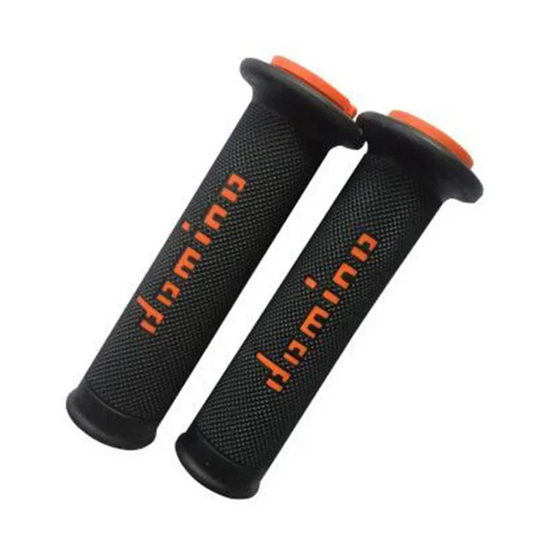 Universal Motorcycle Handlebar Domino Grips — Anti-Slip Rubber Gel (22mm & 24mm)