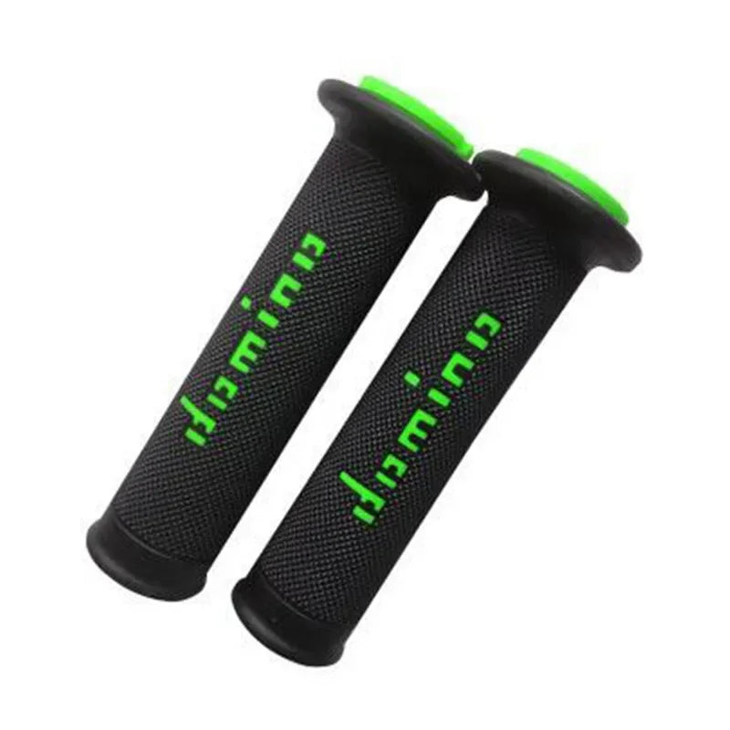 Universal Motorcycle Handlebar Domino Grips — Anti-Slip Rubber Gel (22mm & 24mm)