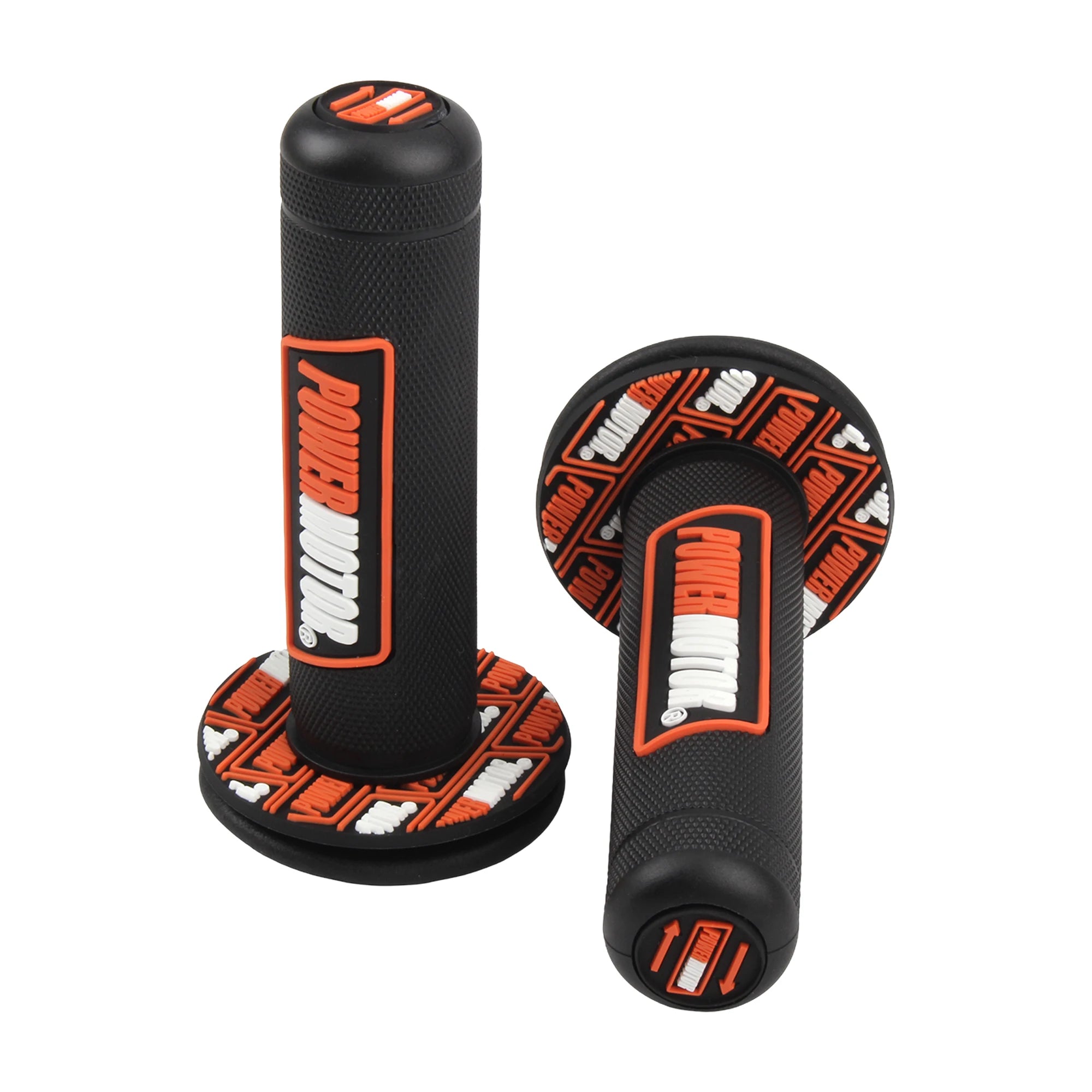 Motorcycle Handlebar Grips — Rubber Gel, Universal Fit (22mm & 24mm)