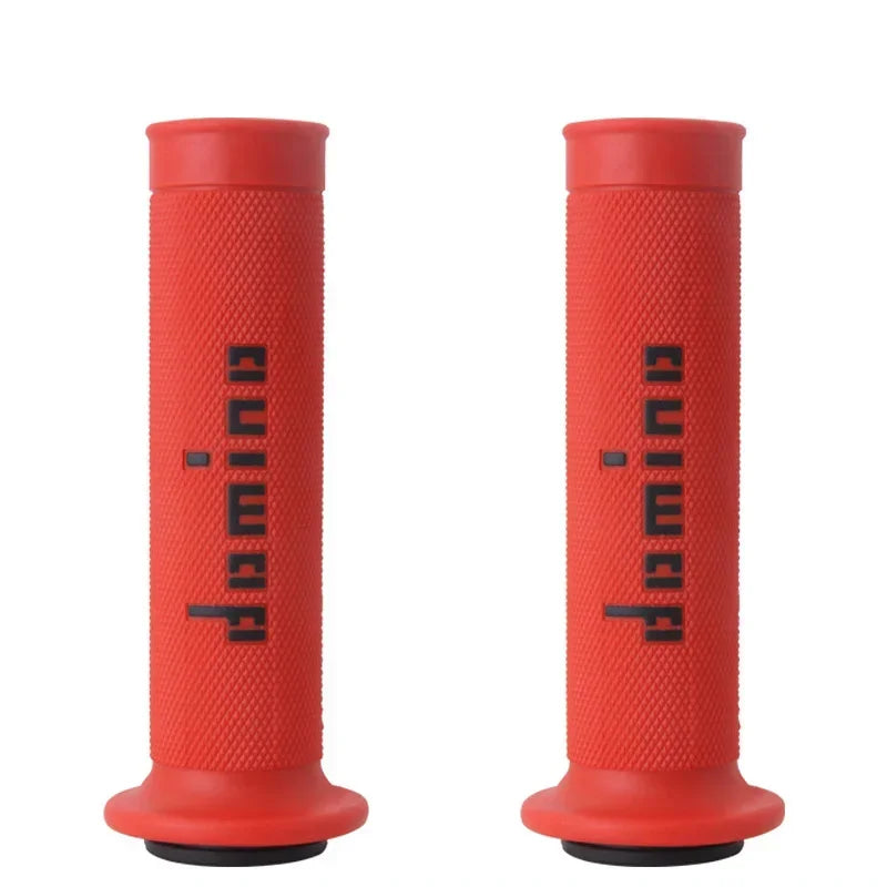 Universal Motorcycle Handlebar Domino Grips — Anti-Slip Rubber Gel (22mm & 24mm)