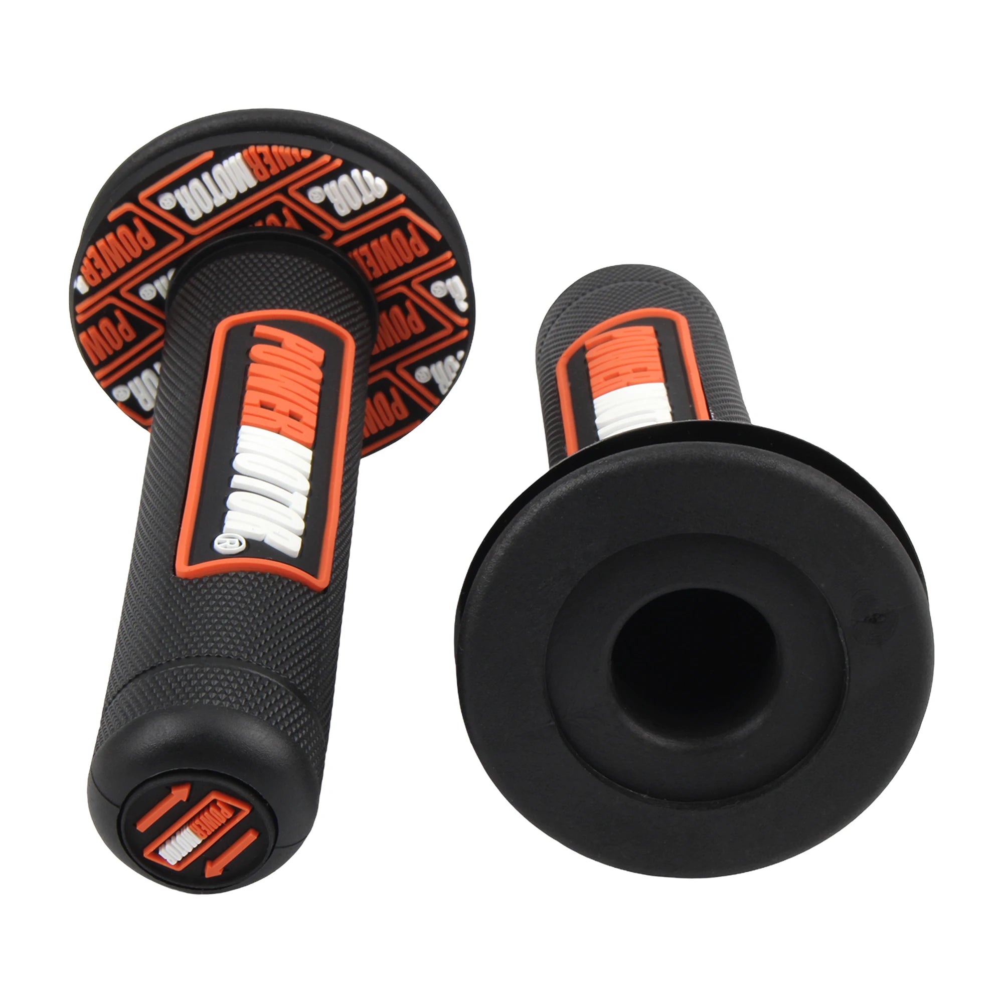 Motorcycle Handlebar Grips — Rubber Gel, Universal Fit (22mm & 24mm)