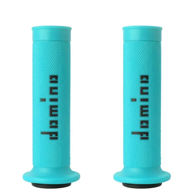 Universal Motorcycle Handlebar Domino Grips — Anti-Slip Rubber Gel (22mm & 24mm)