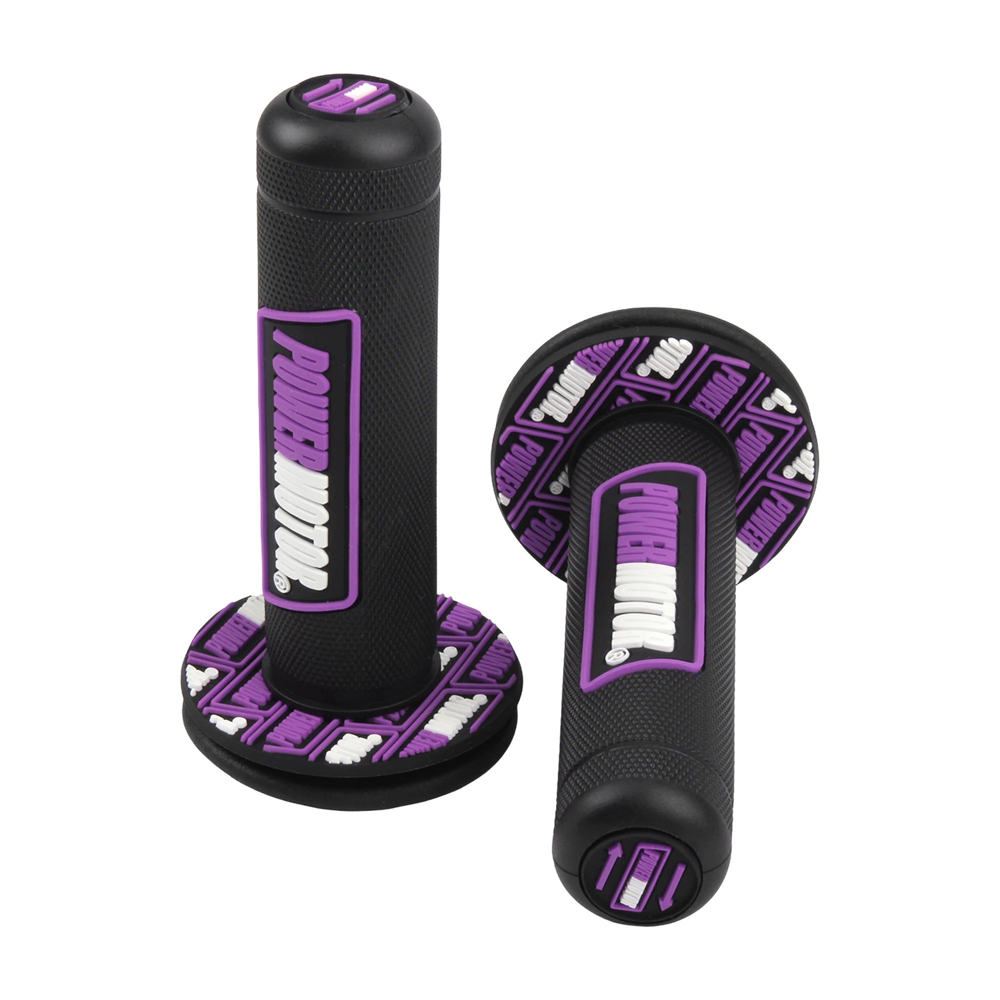 Motorcycle Handlebar Grips — Rubber Gel, Universal Fit (22mm & 24mm)