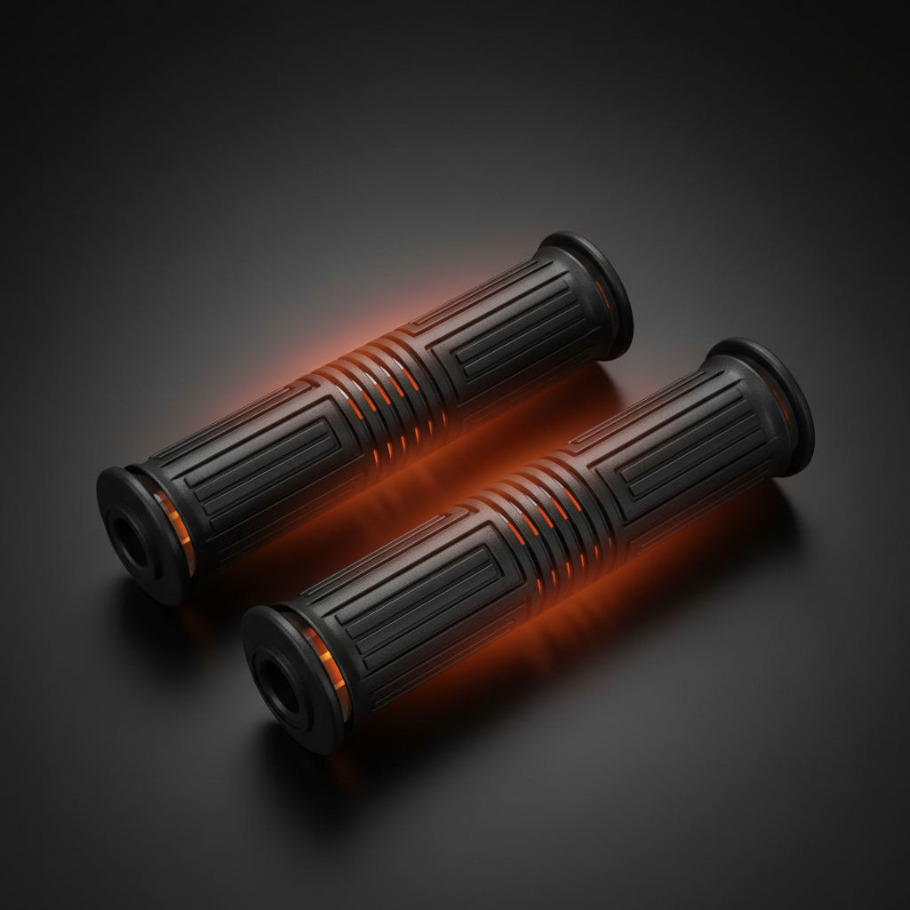 Heated Motorcycle Handlebar Grips 22mm – Universal with Adjustable Temperature