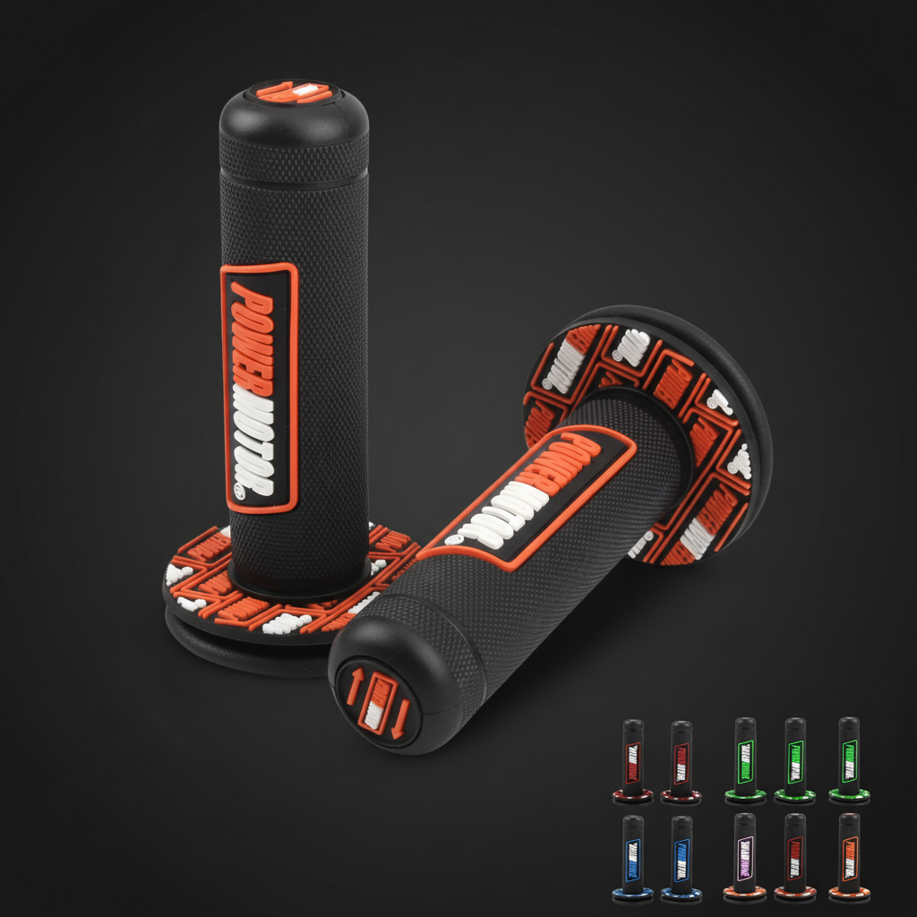 Motorcycle Handlebar Grips – Dark Background